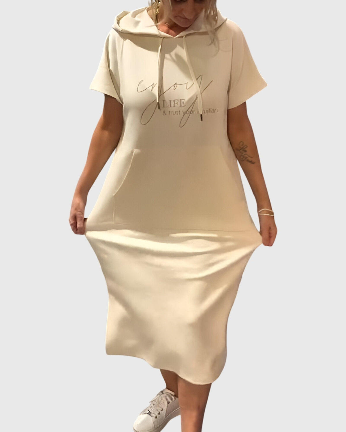 Marlowe | Women's Relaxed Fit Hoodie Dress, Casual Hooded Dress with Pockets