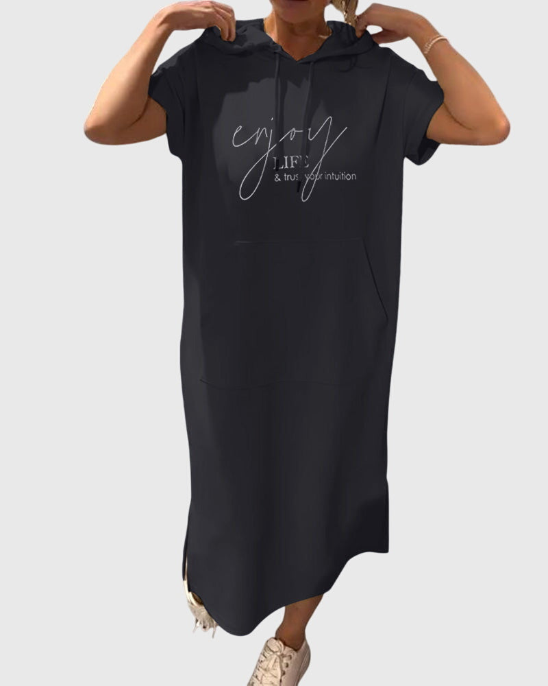 Marlowe | Women's Relaxed Fit Hoodie Dress, Casual Hooded Dress with Pockets