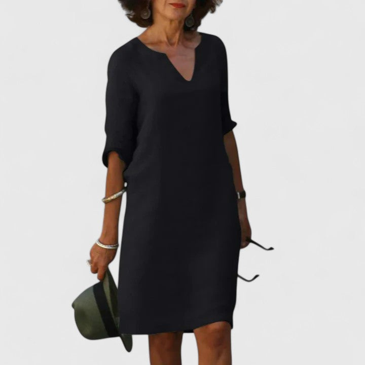 Taylor | Women's V-Neck Dress, Soft Comfortable Casual Dress for Every Occasion