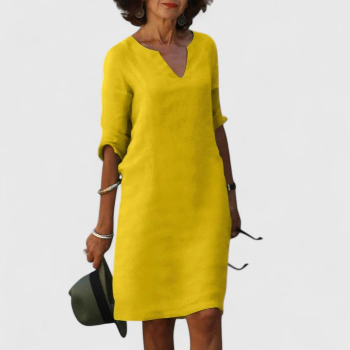 Taylor | Women's V-Neck Dress, Soft Comfortable Casual Dress for Every Occasion