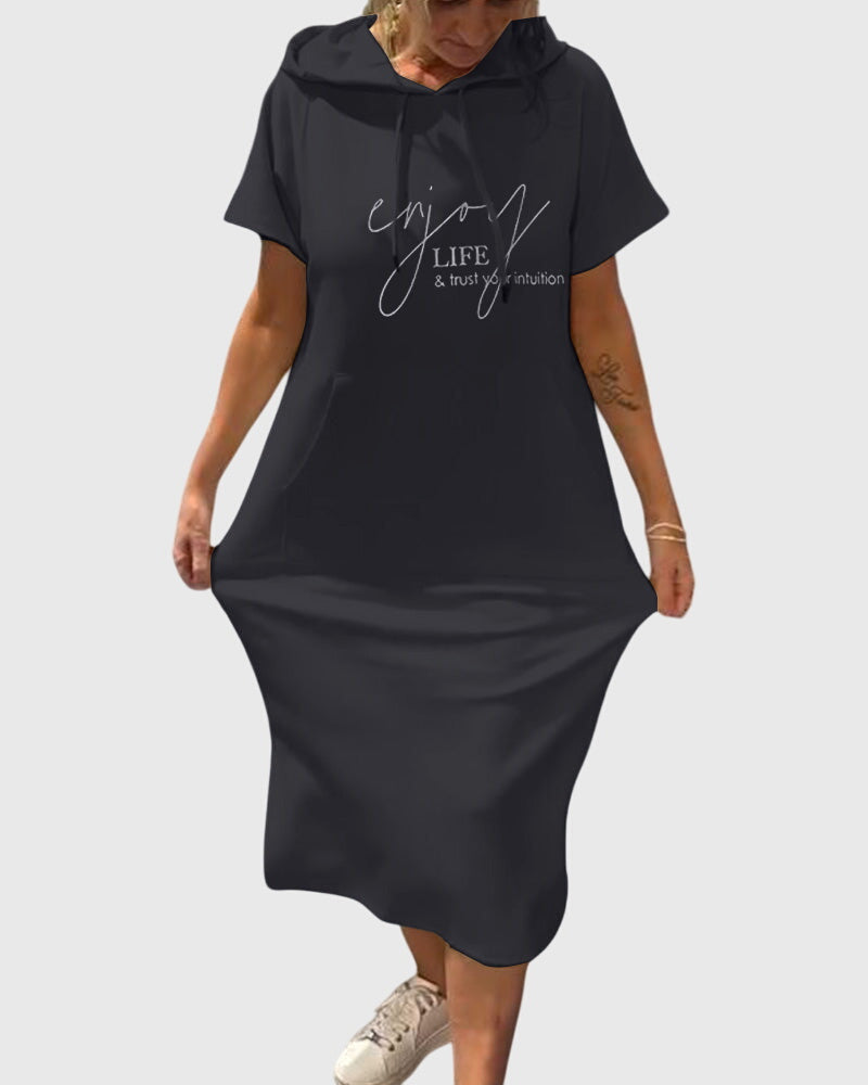 Marlowe | Women's Relaxed Fit Hoodie Dress, Casual Hooded Dress with Pockets
