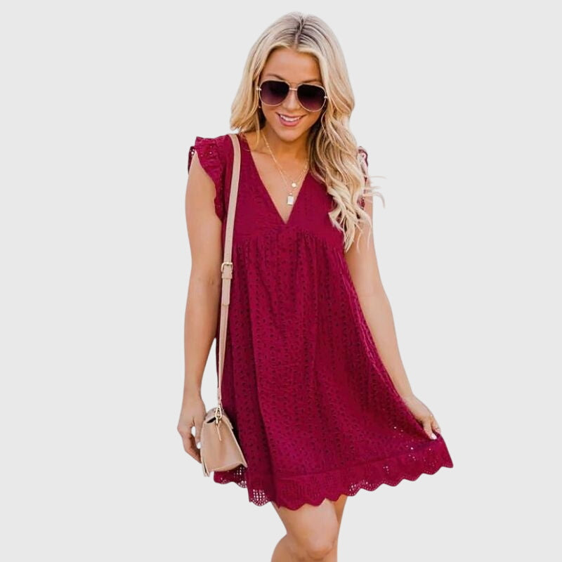 Diana | Women's 2-in-1 Mini Summer Dress, Casual Day Dress with Hidden Pockets