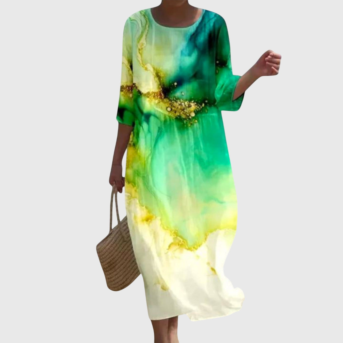 Hayley | Women's Floral Print Maxi Dress, Flowy Everyday Dress for Casual Occasions