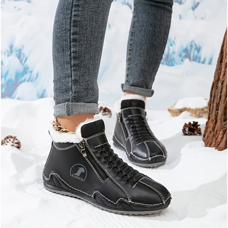 Heleny | Women's Wide Toe Box Winter Boots, Cushioned Warm Lined Boots for Sensitive Feet
