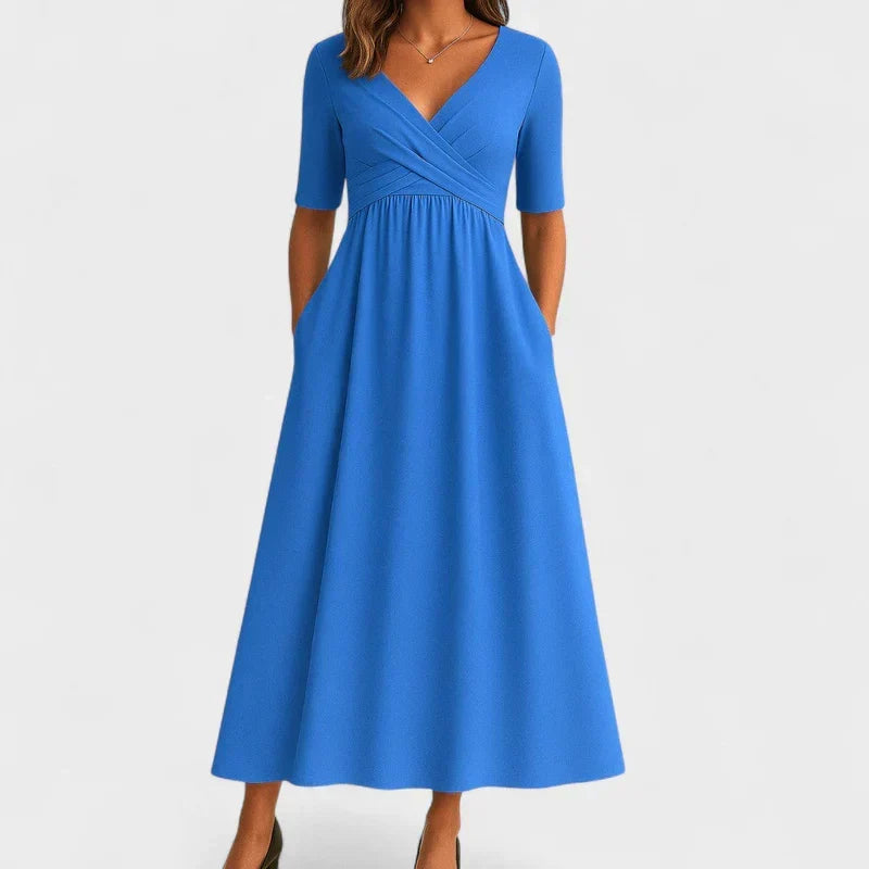 Phoebe | Women's A-Line Midi Dress, Streamlined Everyday Dress for Elegant Events
