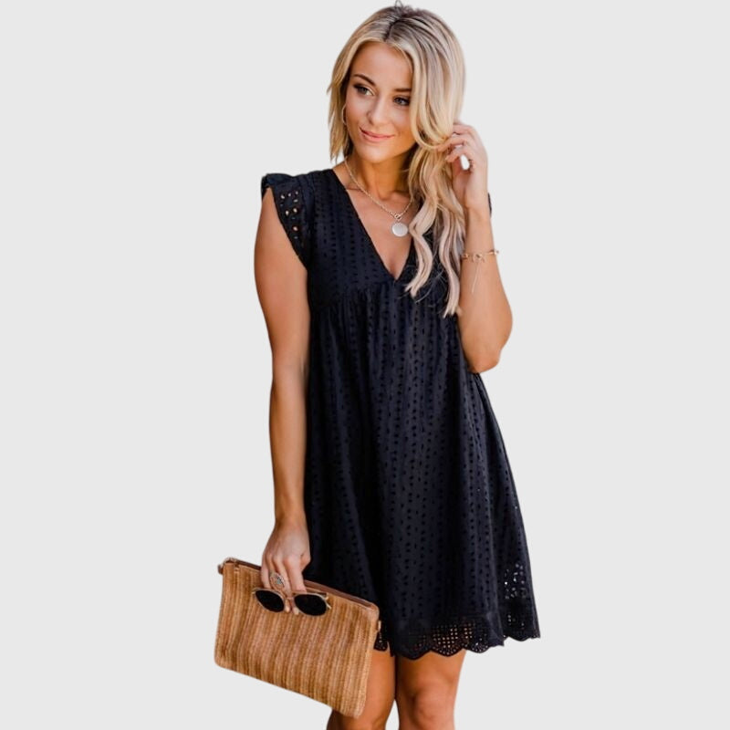 Diana | Women's 2-in-1 Mini Summer Dress, Casual Day Dress with Hidden Pockets