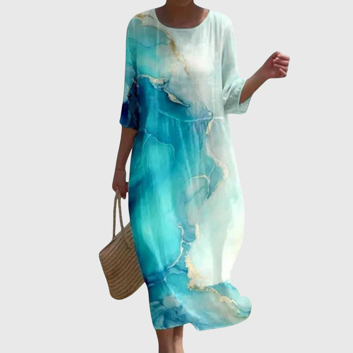 Hayley | Women's Floral Print Maxi Dress, Flowy Everyday Dress for Casual Occasions