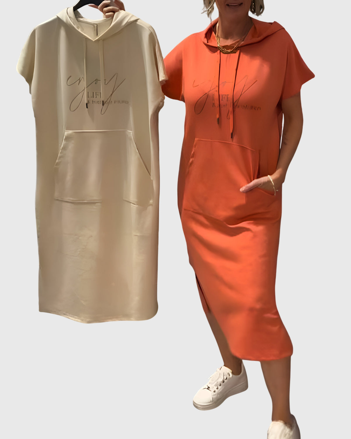 Marlowe | Women's Relaxed Fit Hoodie Dress, Casual Hooded Dress with Pockets