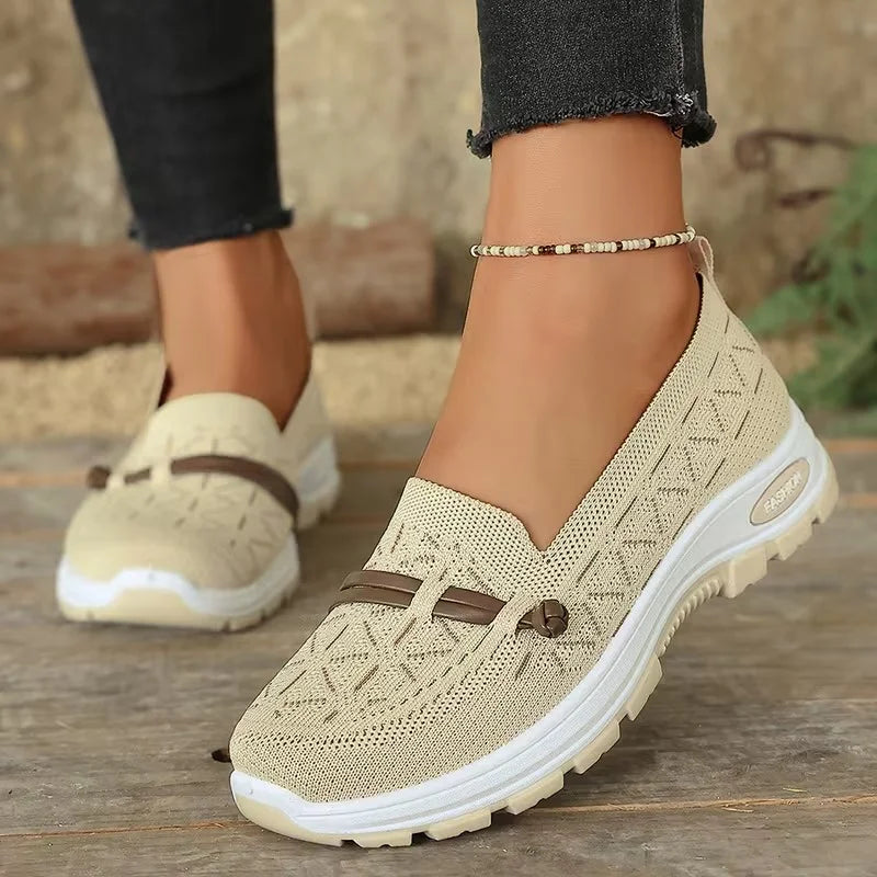 Reitsma | Women's Knit Slip-On Shoes, Non-Slip Cushioned Comfort Walking Shoes
