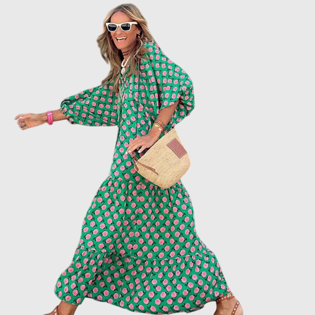 Sarah | Women's Boho Maxi Dress, Flowing Lightweight Dress for Day and Evening Wear