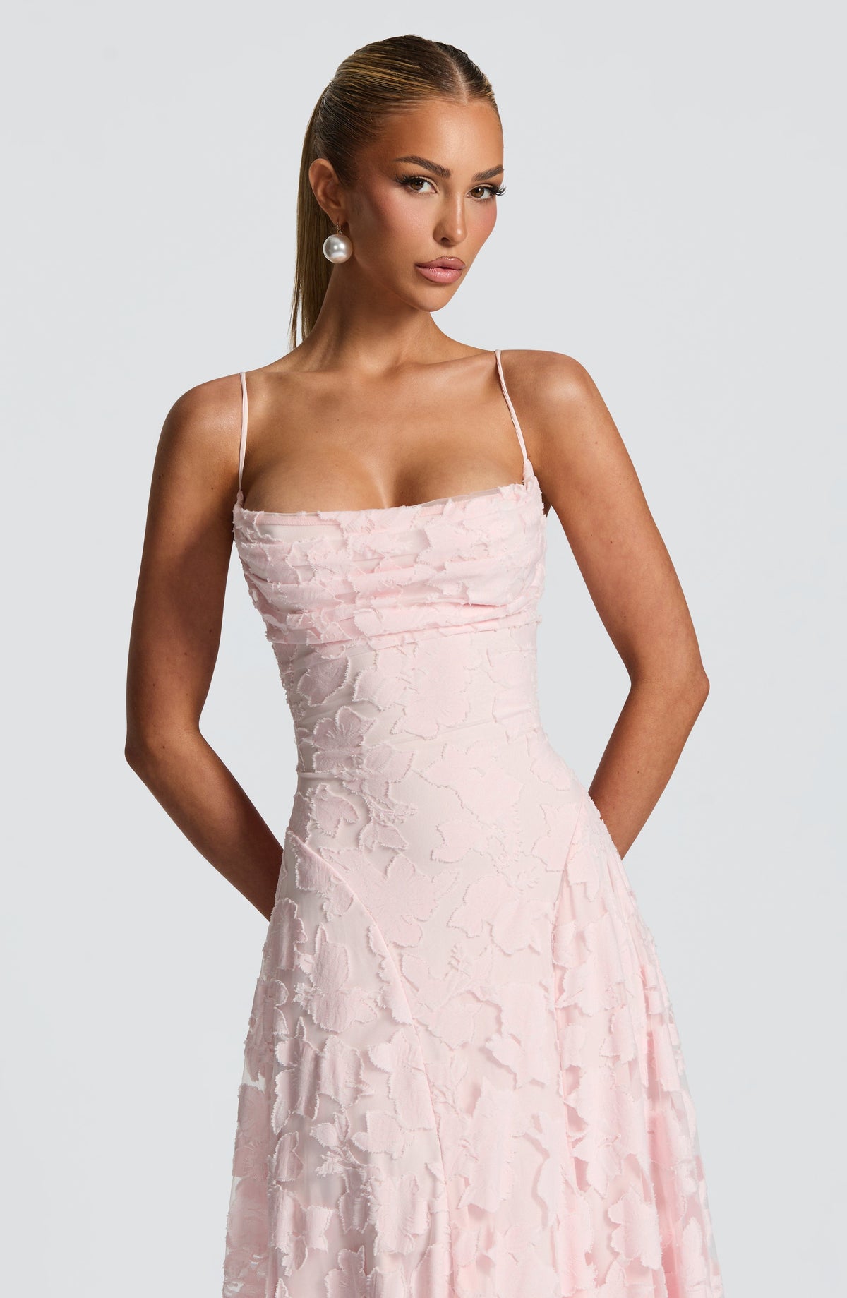 Aveline | Women's Lace Corset Maxi Dress, White Formal Evening Gown for Weddings