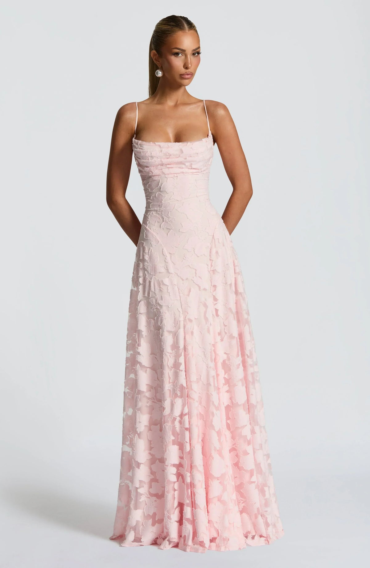 Aveline | Women's Lace Corset Maxi Dress, White Formal Evening Gown for Weddings