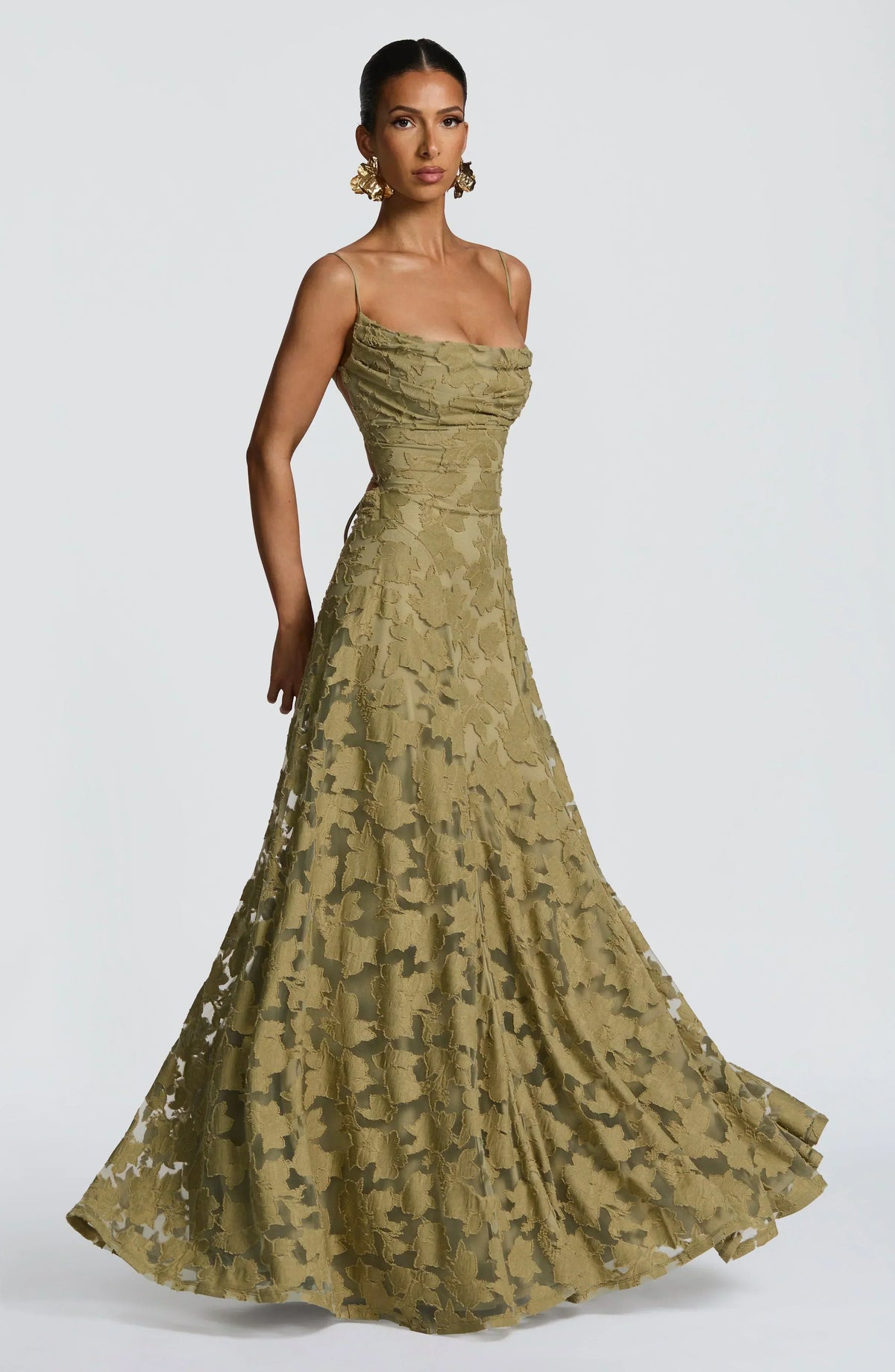 Aveline | Women's Lace Corset Maxi Dress, White Formal Evening Gown for Weddings