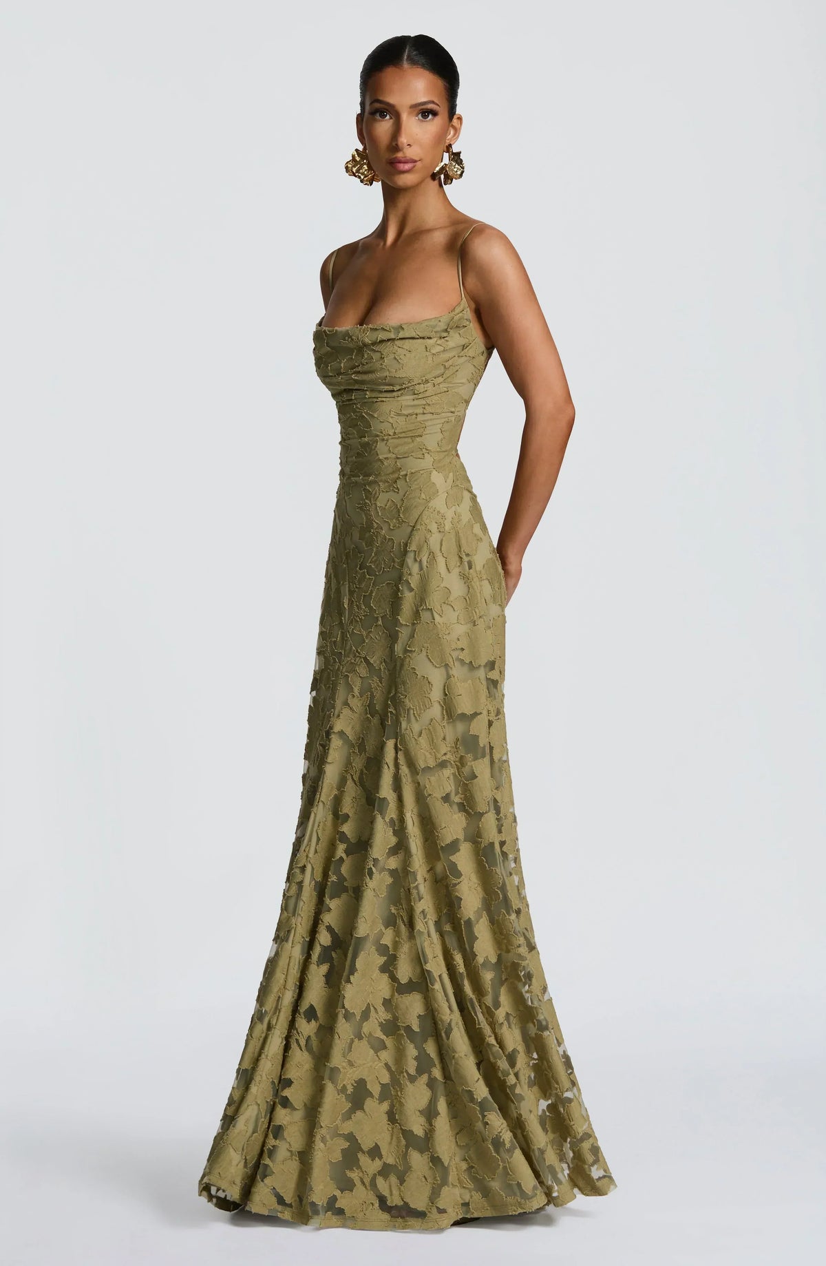 Aveline | Women's Lace Corset Maxi Dress, White Formal Evening Gown for Weddings
