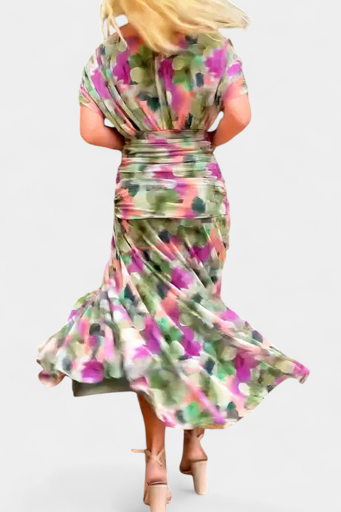Lowenna | Women's Off-the-Shoulder Maxi Dress, Ruched Evening Party Dress