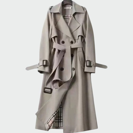 Bianca | Women's Belted Trench Coat, Warm Lined Coat with Sleek Buttons for Cold Days