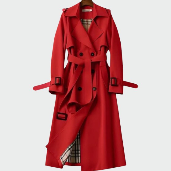 Bianca | Women's Belted Trench Coat, Warm Lined Coat with Sleek Buttons for Cold Days