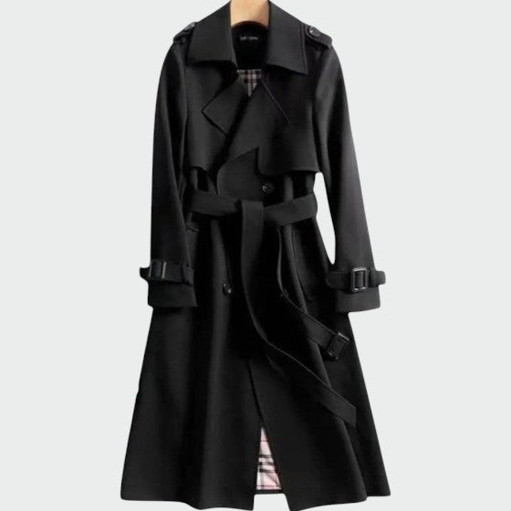 Bianca | Women's Belted Trench Coat, Warm Lined Coat with Sleek Buttons for Cold Days