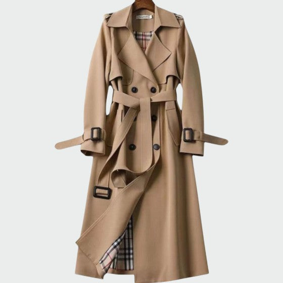Bianca | Women's Belted Trench Coat, Warm Lined Coat with Sleek Buttons for Cold Days