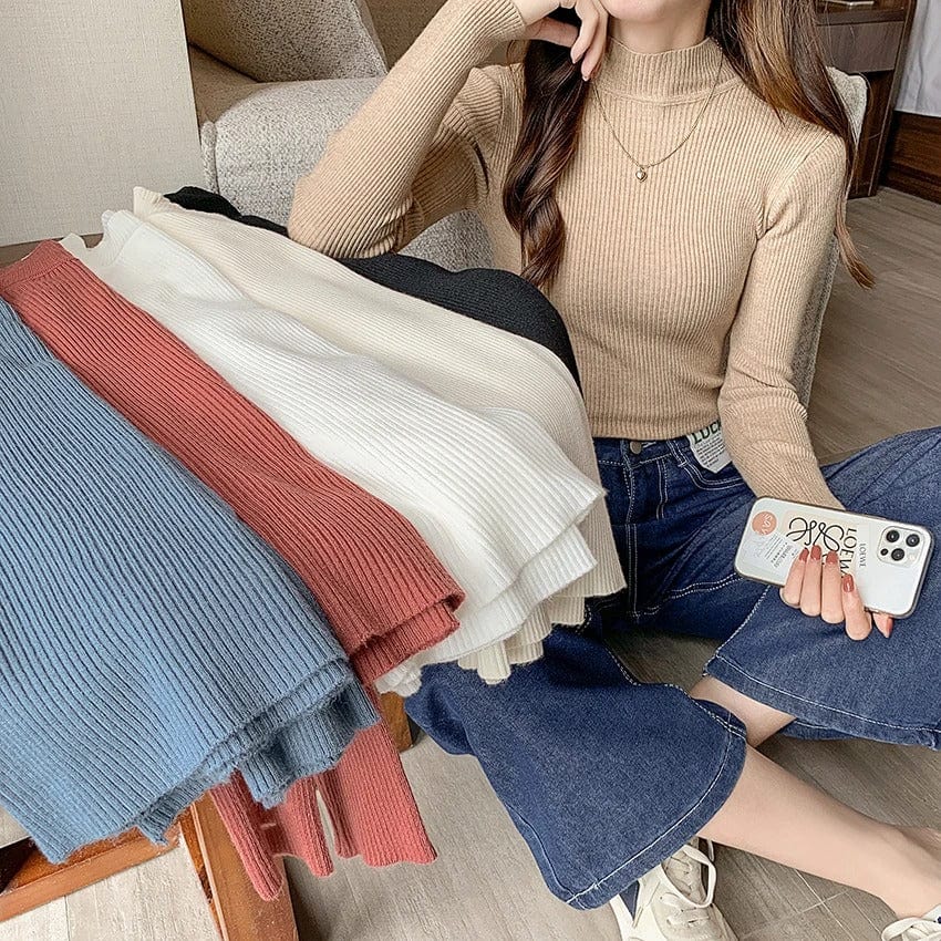 Luna | Women's Soft Knit Turtleneck Sweater, Classic Fit Fall Winter Pullover