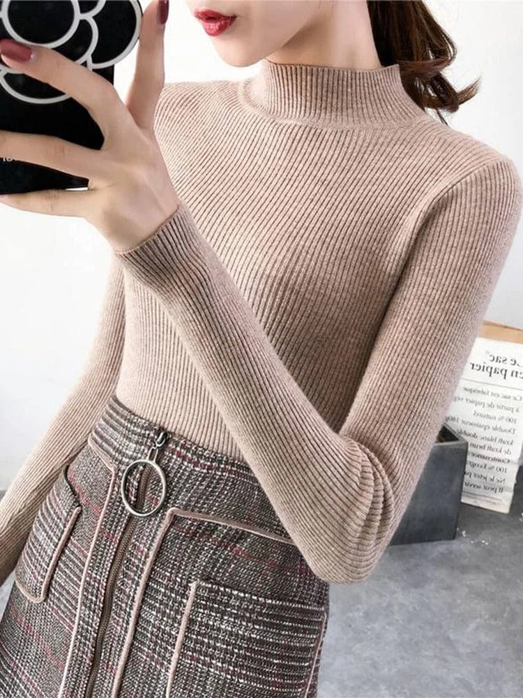 Luna | Women's Soft Knit Turtleneck Sweater, Classic Fit Fall Winter Pullover