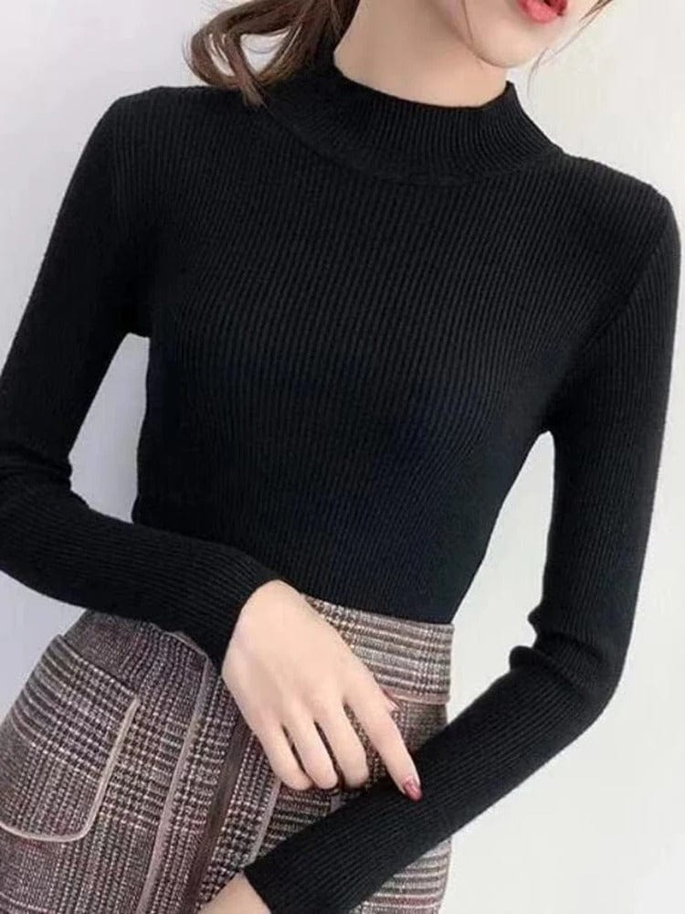 Luna | Women's Soft Knit Turtleneck Sweater, Classic Fit Fall Winter Pullover