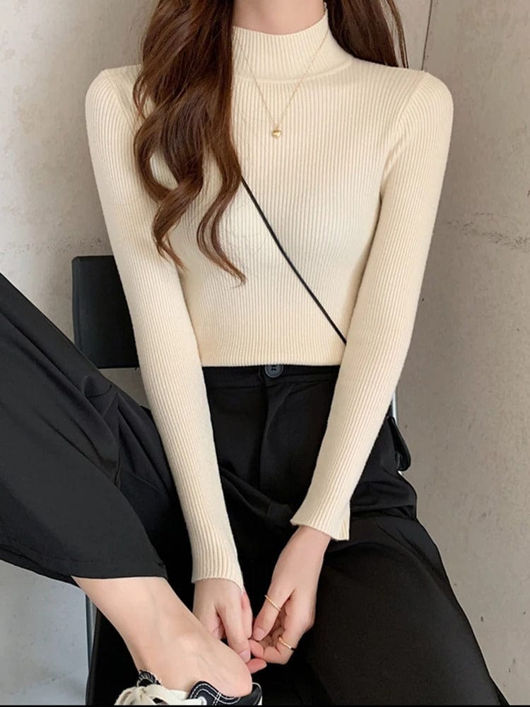 Luna | Women's Soft Knit Turtleneck Sweater, Classic Fit Fall Winter Pullover