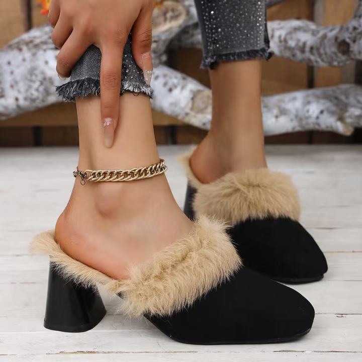 Angel CozyLift Mule – Elegant Warmth