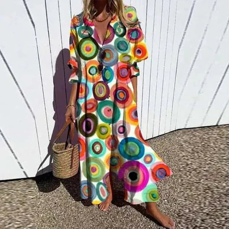 Odessa | Women's Bohemian Dress, Lightweight Flowing Summer Dress for Vacation