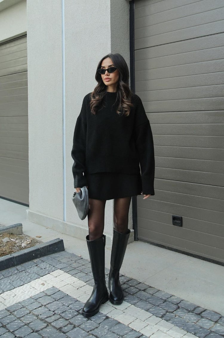 Esme | Women's Knit Sweater and Skirt Two-Piece Set, Soft Relaxed Fit Matching Set