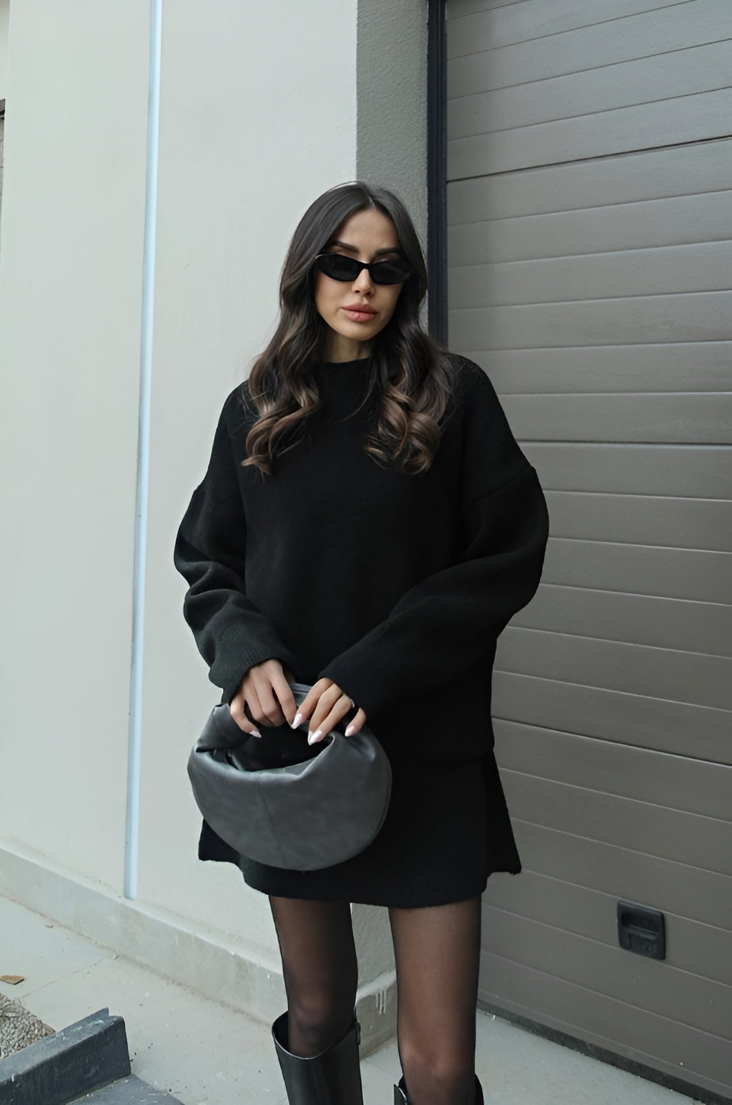 Esme | Women's Knit Sweater and Skirt Two-Piece Set, Soft Relaxed Fit Matching Set