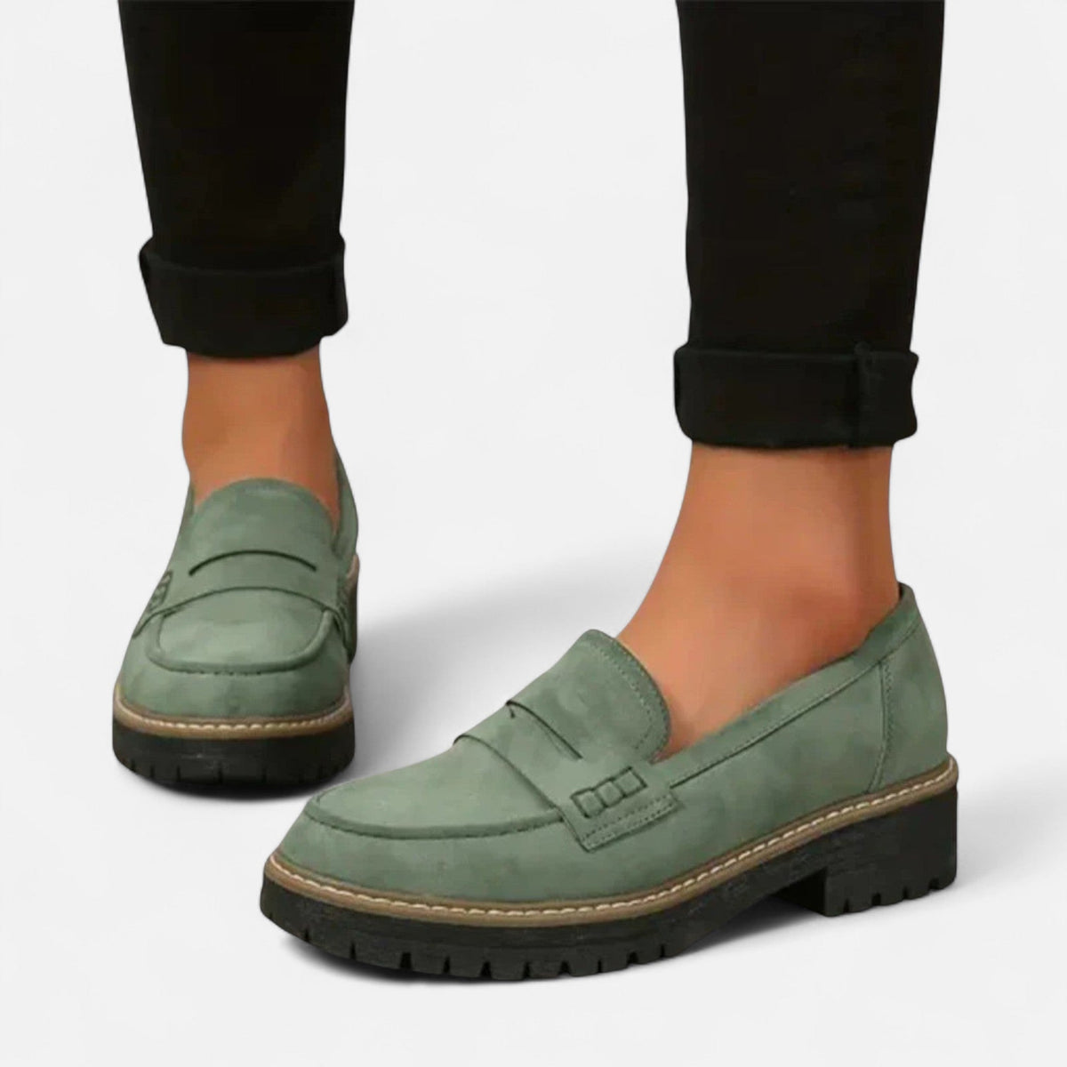 Women's Comfort Loafers, Cushioned Slip-On Loafers for Office and Everyday Wear