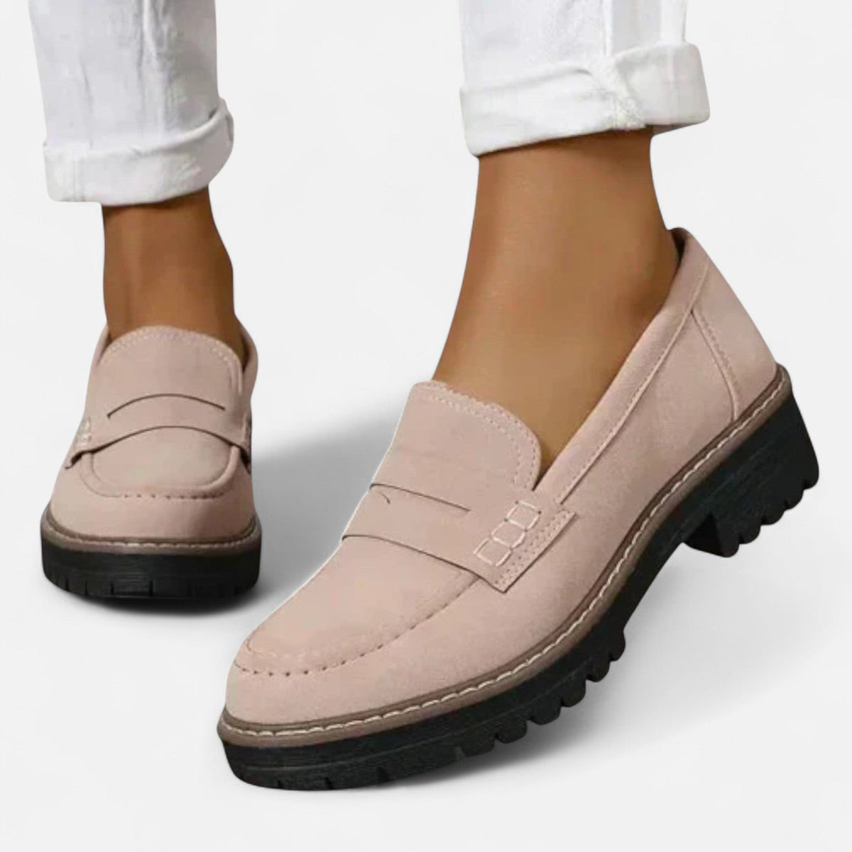 Women's Comfort Loafers, Cushioned Slip-On Loafers for Office and Everyday Wear