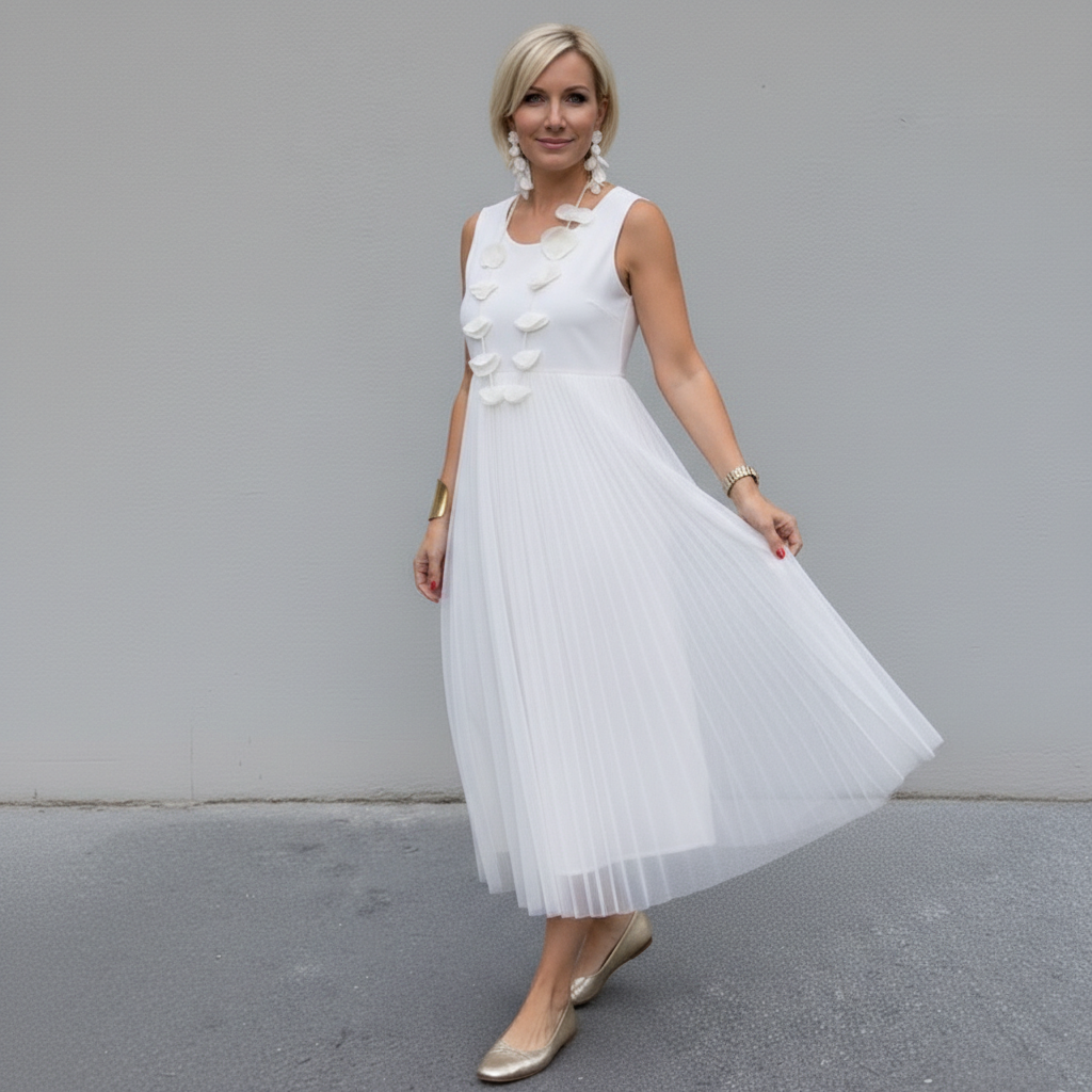Emmie | Women's Knit Two-Piece Set, Sleeveless Dress and Layering Top Outfit