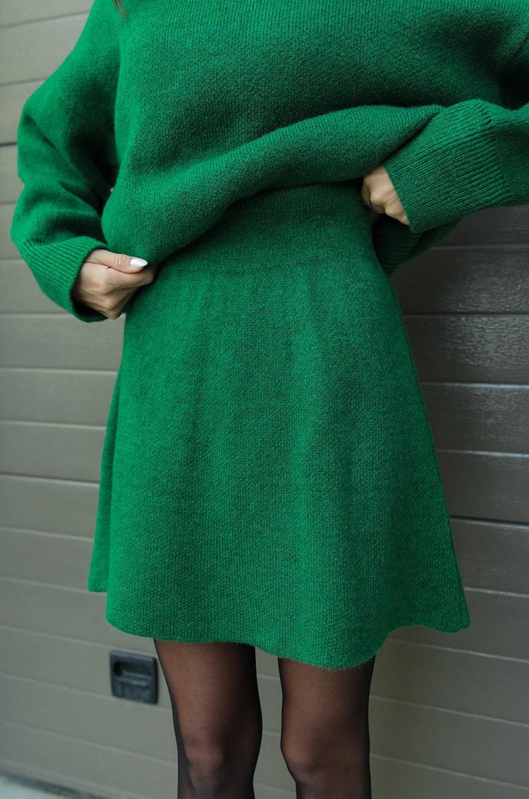 Esme | Women's Knit Sweater and Skirt Two-Piece Set, Soft Relaxed Fit Matching Set