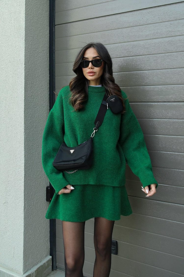 Esme | Women's Knit Sweater and Skirt Two-Piece Set, Soft Relaxed Fit Matching Set